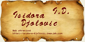Isidora Đolović vizit kartica